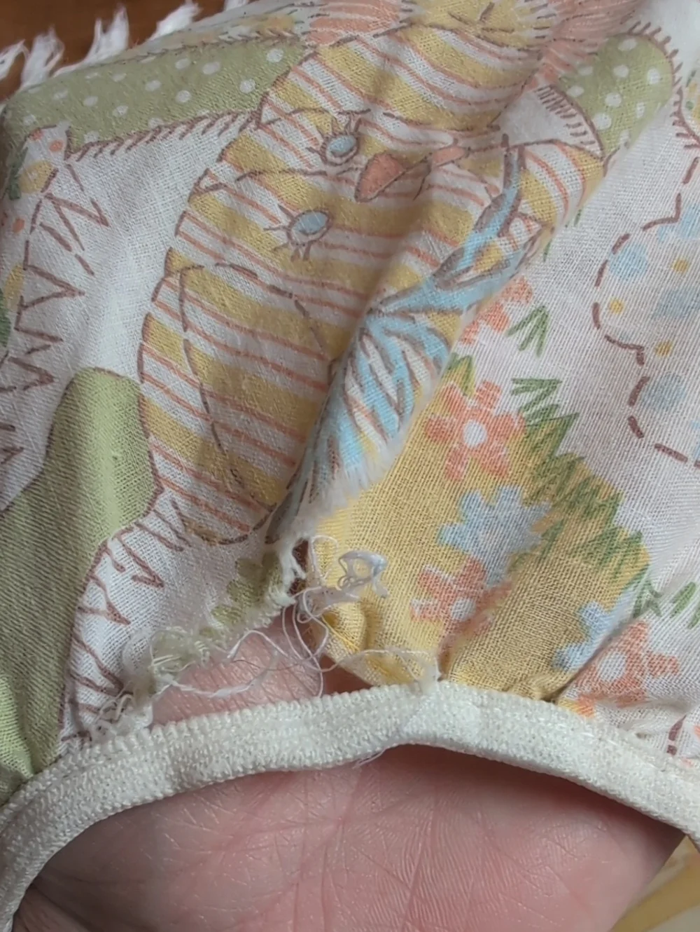 Vintage Sears Perma Prest Baby Pastel Crib Sheet Skirt and Blanket Set 1980s 70s